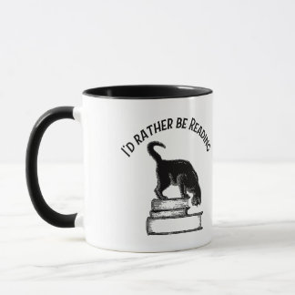 I’d Rather Be Reading / Writing – Cat Mug Mok