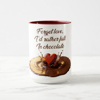 “I’d rather fall in chocolate” Humorous mug Mok