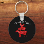 I &#; D Smoke That Rescue Grilling BBQ Smoker Gift Sleutelhanger (Voorkant)