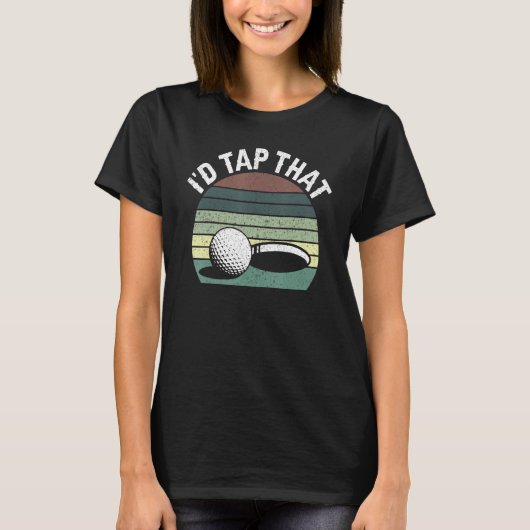 I D Tap dat Golf Golfspeler Hole Golfball H T-shirt (Voorkant)