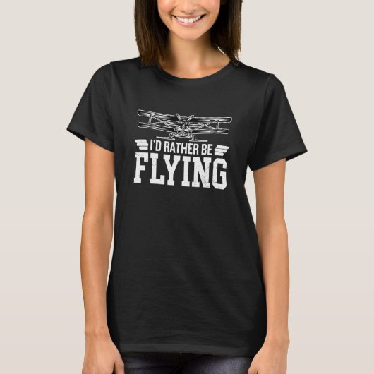 I D Vliegtuigpiloot T-shirt (Voorkant)