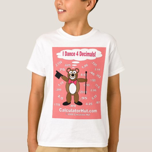 I Dance 4 Decimals T-Shirt (Voorkant)