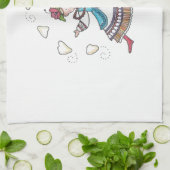 I Dance for Perogies, Pierogies, pyrohy Ukraine Theedoek (Gevouwen)