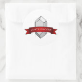 "I Date Zircons" Grappige Geologie Ronde Sticker (Tas)