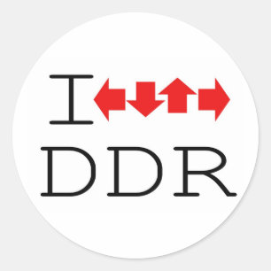 I DDR RONDE STICKER