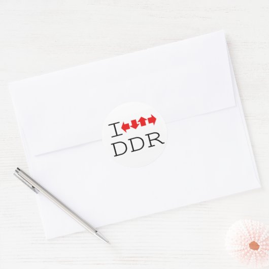 I DDR RONDE STICKER (Envelop)
