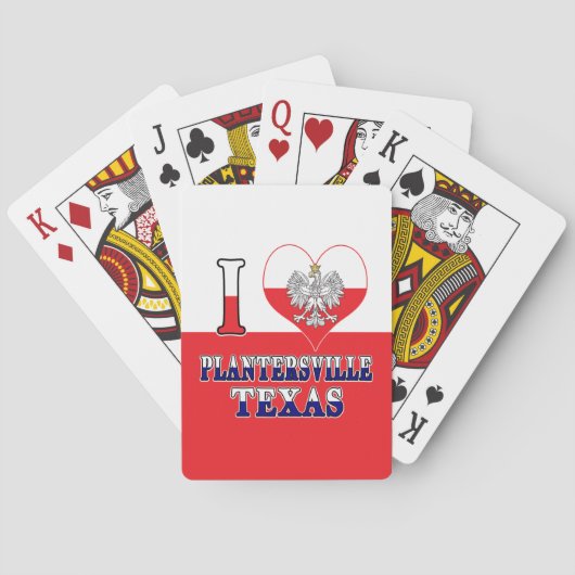 I de Liefde Plantersville Texas van het Hart Pokerkaarten (Achterkant)