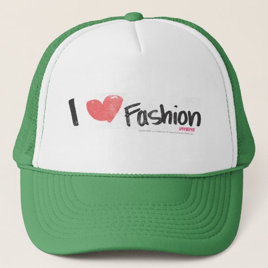 I de Paars van de Mode van het Hart Trucker Pet (Voorkant)