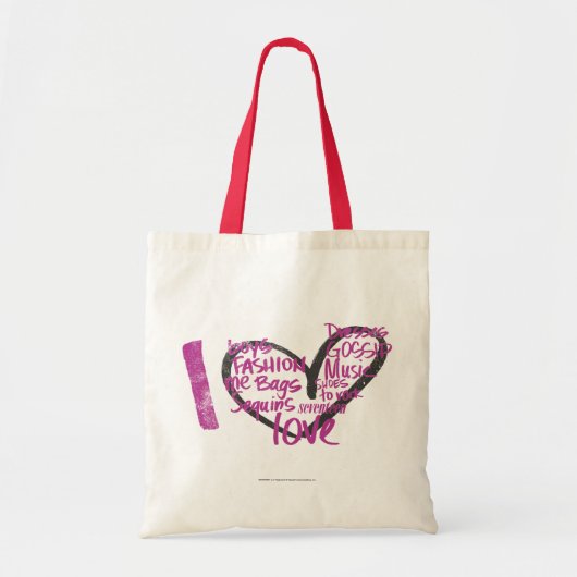 I de Paars van Graffiti van het Hart Tote Bag (Voorkant)
