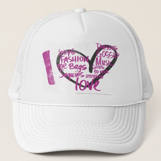 I de Paars van Graffiti van het Hart Trucker Pet (Voorkant)