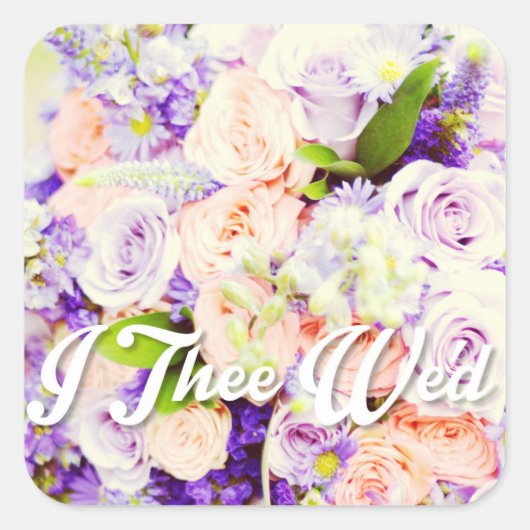 I De Wed Envelope Seals en Trouwstickers Vierkante Sticker (Voorkant)