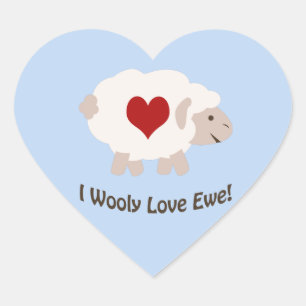 I de Wolachtige Ooi van de Liefde Hart Sticker