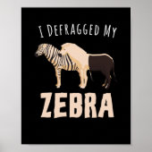 I Defragged My Zebra Poster (Voorkant)