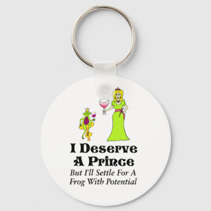 "I Deserve A Prince Wine Princess & Wine Prince Sleutelhanger