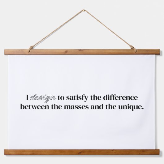 I Design Wood Topped Wall Tapestry Hangend Wandkleed (Voorkant)