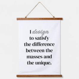 I Design Wood Topped Wall Tapestry Hangend Wandkleed