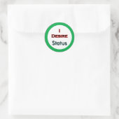 I Desire-status Ronde Sticker (Tas)