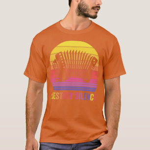 I Destroy Silence Accordion Retro T-shirt