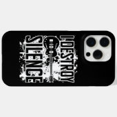 I Destroy Silence Bass Player Funny Guitar Music E Case-Mate iPhone Case (Achterkant (horizontaal))