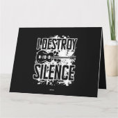 I Destroy Silence Bass Player Funny Guitar Music E Kaart (Achterkant)