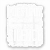 I Destroy Silence Bass Player Funny Guitar Music E Sticker (Voorkant)