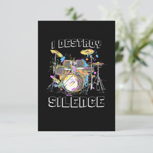 I Destroy Silence Bedankkaart (Staand voorkant)