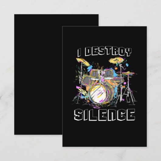 I Destroy Silence Bedankkaart (Voorkant / Achterkant)