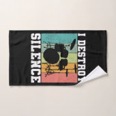 I Destroy Silence Distress  Drummer Handdoek (Handdoek)