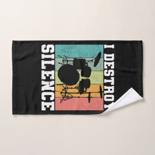 I Destroy Silence Distress  Drummer Handdoek (Handdoek)