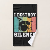 I Destroy Silence Distress  Drummer Handdoek (Handdoek)