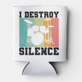 I Destroy Silence Distress Drummer Retro Blikjeskoeler (Voorkant)