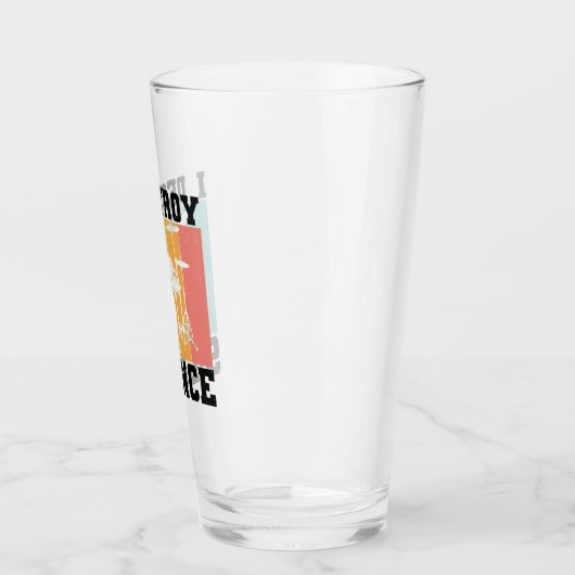 I Destroy Silence Distress Drummer Retro Glas (Links)