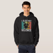 I Destroy Silence Distress  Drummer Retro Hoodie (Voorkant volledig)