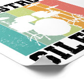 I Destroy Silence Distress  Drummer Retro Poster (Hoek)