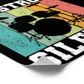 I Destroy Silence Distress  Drummer Retro Poster (Hoek)