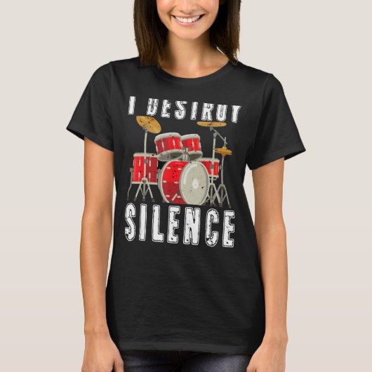 I Destroy Silence Drum Sticks Shirt Drummer (Voorkant)