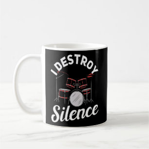 I Destroy Silence Drummer Koffiemok