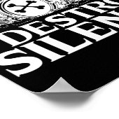 I Destroy Silence Drummer Musician Drumsticks Poster (Hoek)