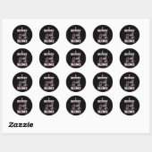 I Destroy Silence Drummer Ronde Sticker (Vel)
