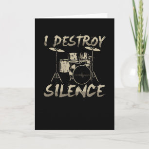 I Destroy Silence Drums Drumming Kaart