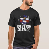 I Destroy Silence Drums Percussionist T-shirt (Voorkant)