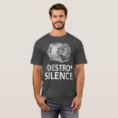 I Destroy Silence Funny Concertina Players T-shirt (Voorkant volledig)