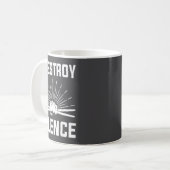 I Destroy Silence Funny Drummer And Drum Player Qu Koffiemok (Voorkant links)