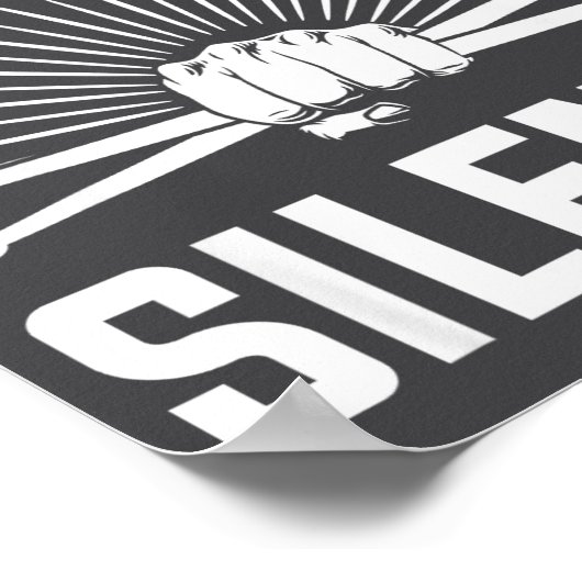 I Destroy Silence Funny Drummer And Drum Player Qu Poster (Hoek)