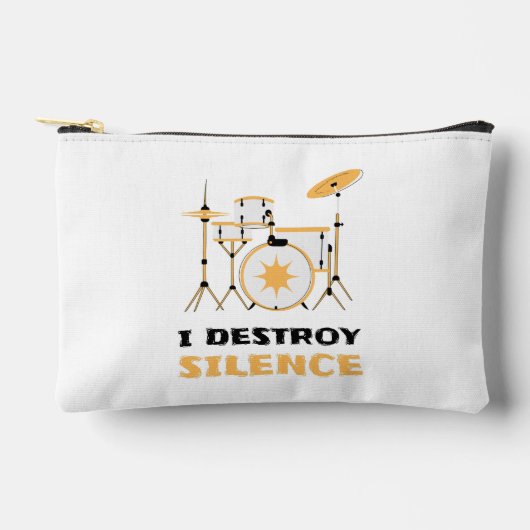 I Destroy Silence Funny Drummer Etui (Voorkant)
