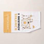 I Destroy Silence Funny Drummer Handdoek (Handdoek)