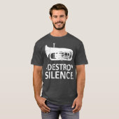 I Destroy Silence Funny Euphonium Players T-shirt (Voorkant volledig)