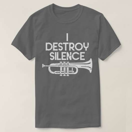 I Destroy Silence Trumpet T-shirt (Design voorkant)