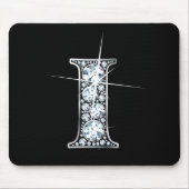 "I" Diamond Bling Mousepad Muismat (Voorkant)