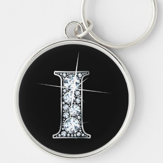 "I" Diamond Bling Sleutelhanger (Voorkant)